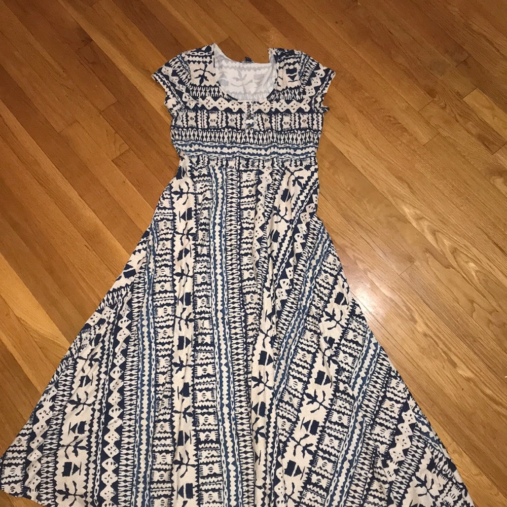 Chaps Women’s Blue Island Print Dress